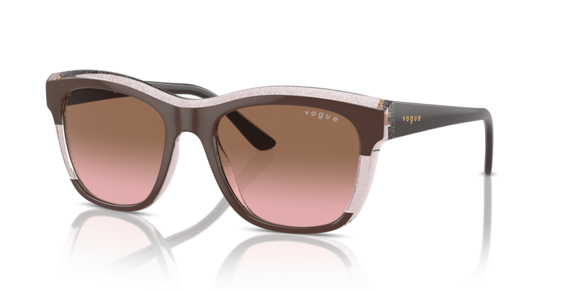 0VO5557S - Vogue - (Brown/Transparent Rose Glitter) Pink Gradient Brown - 54 - 19 - 140 MM - Ardor Eyewear 8056262012871