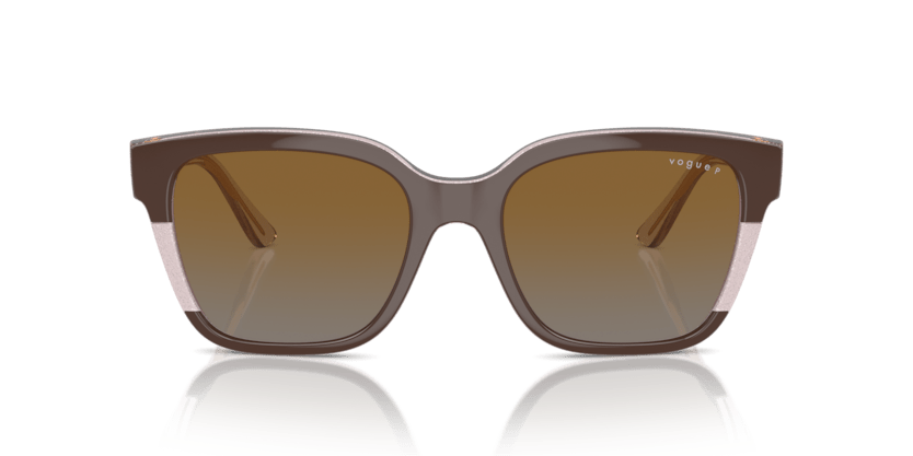 0VO5558S - Vogue - (Brown/Transparent Rose Glitter) Grey Gradient Brown Polarized - 55 - 19 - 140 MM - Ardor Eyewear 8056262012178