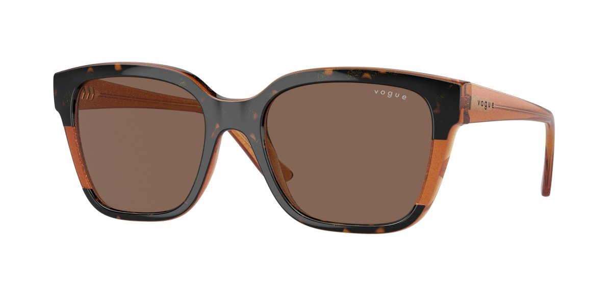 0VO5558S - Vogue - (Havana/Transparent Brown Glitter) Dark Brown - 55 - 19 - 140 MM - Ardor Eyewear 8056262012154