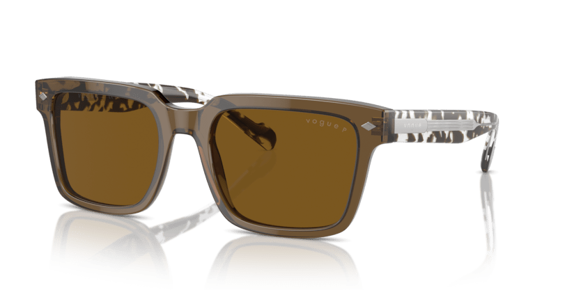 0VO5573S - Vogue - (Transparent Olive Green) Dark Brown Polarized - 55 - 20 - 145 MM - Ardor Eyewear 8056262009215