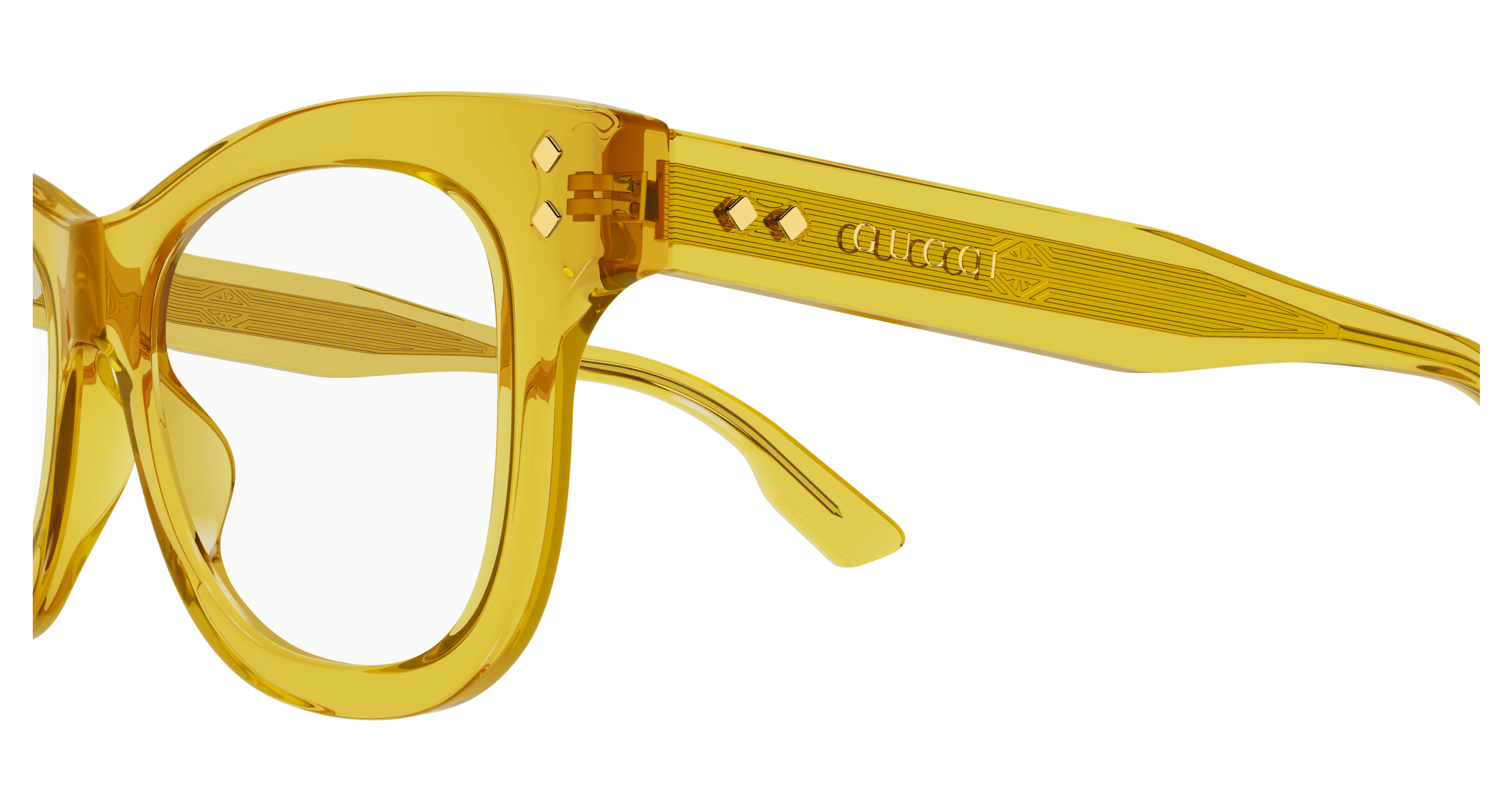 Yellow Eyeglasses Gucci 889652375557