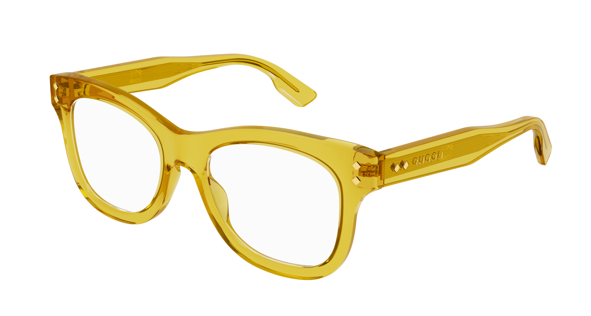 Yellow Eyeglasses Gucci 889652375557