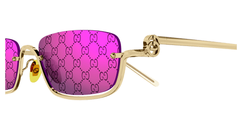 Gold Sunglasses Gucci 889652412689