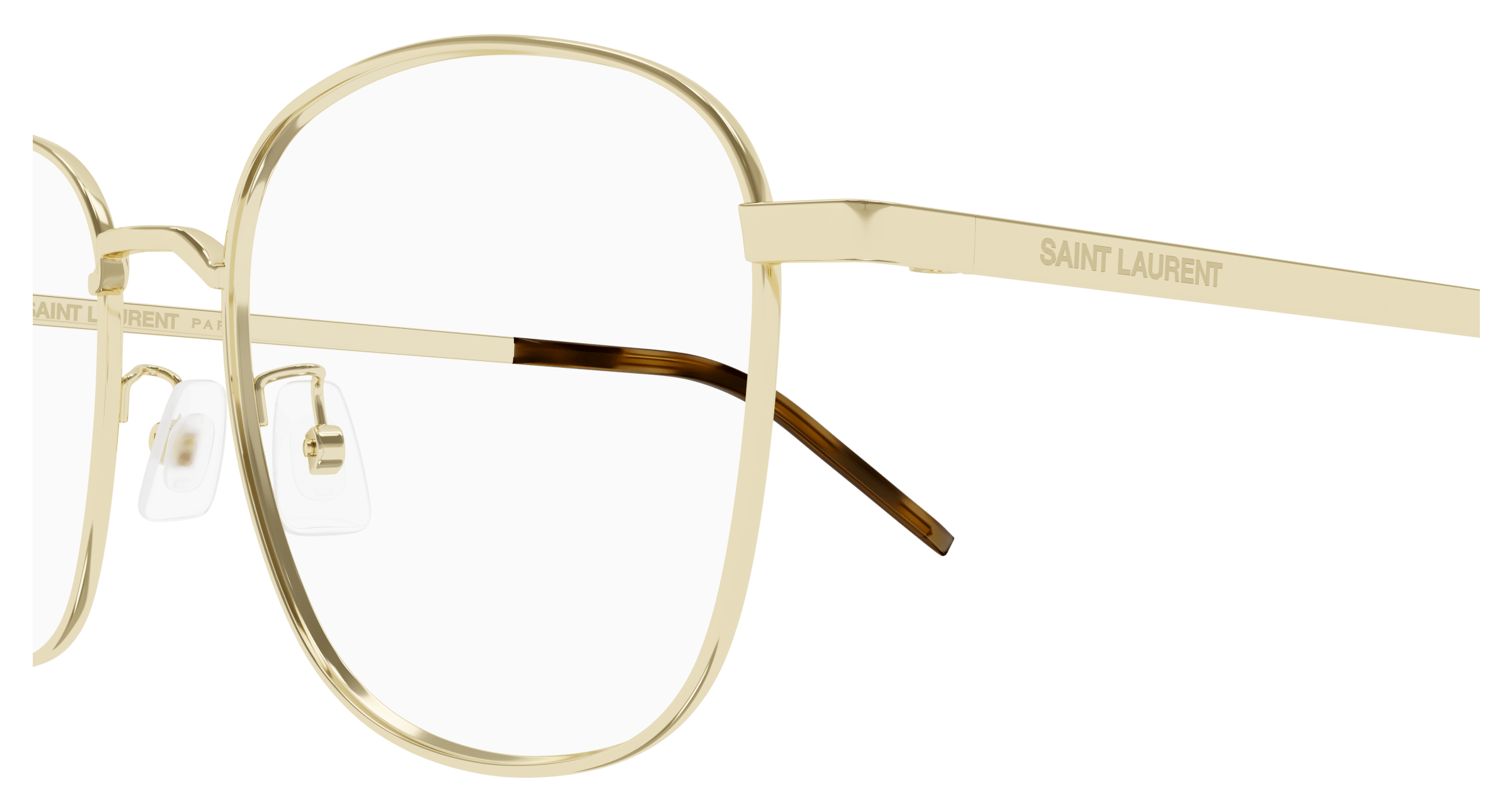 Gold Eyeglasses Saint Laurent 889652487403