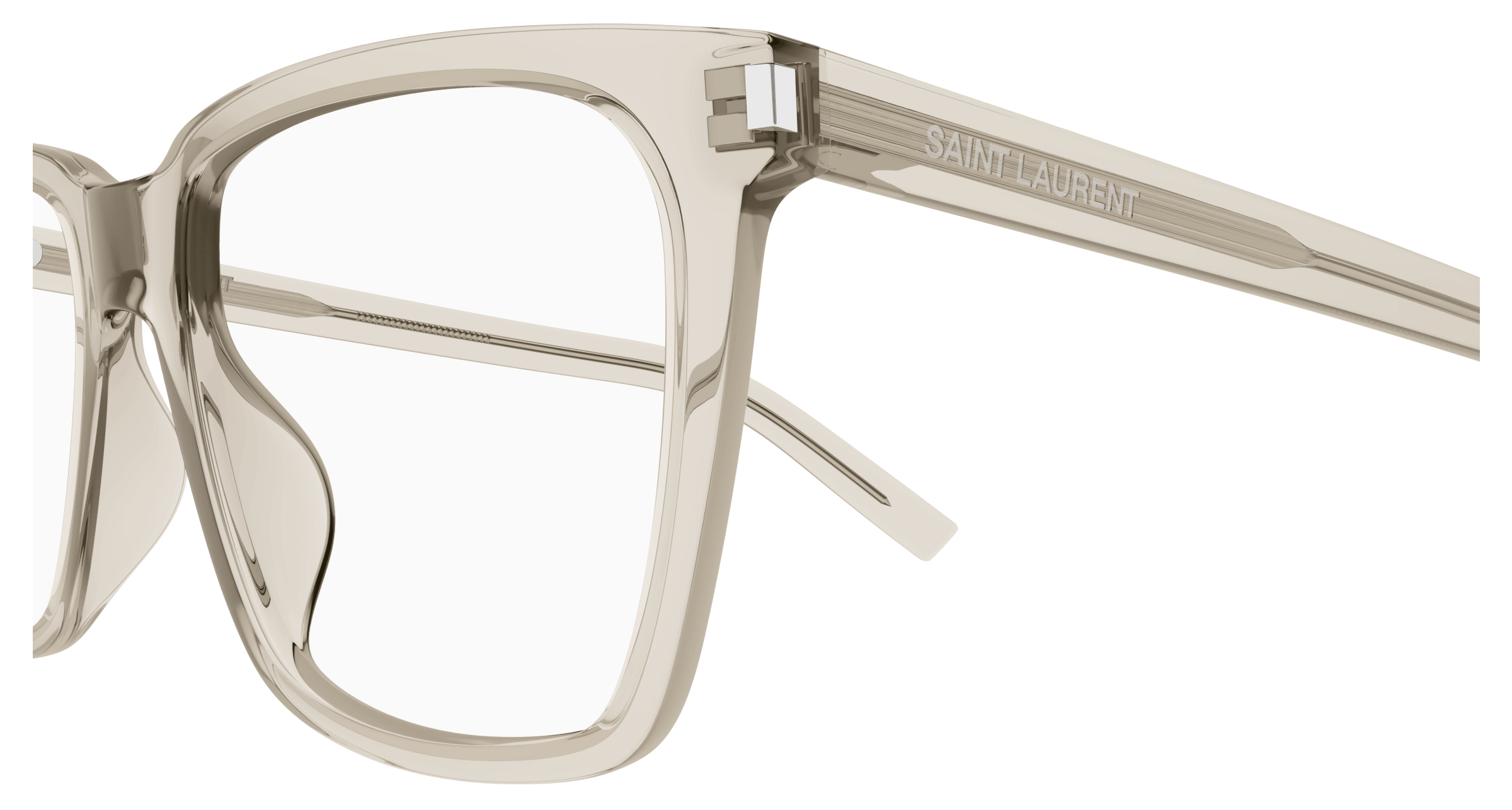 Beige Eyeglasses Saint Laurent 889652516448