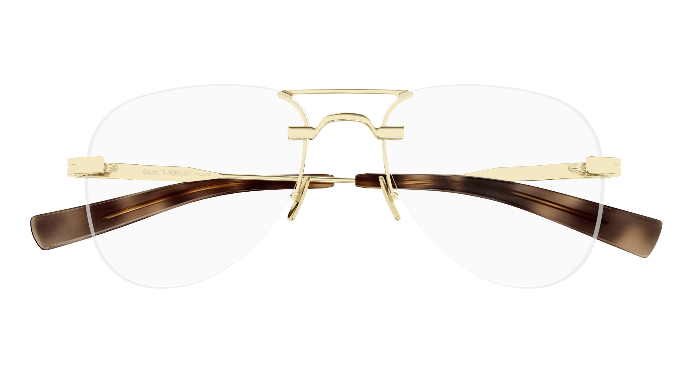 Gold Eyeglasses Saint Laurent 889652521114