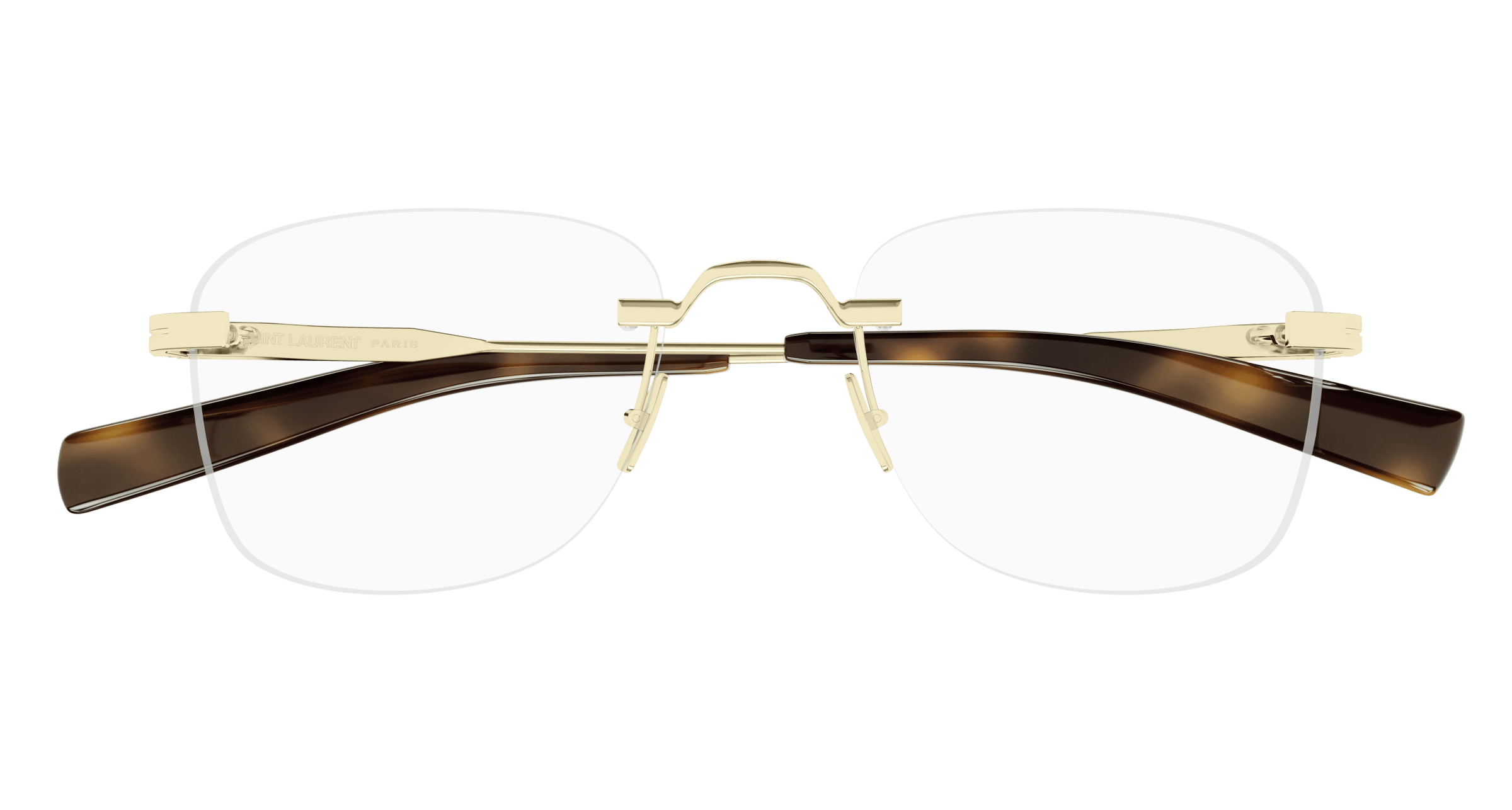 Gold Eyeglasses Saint Laurent 889652521091