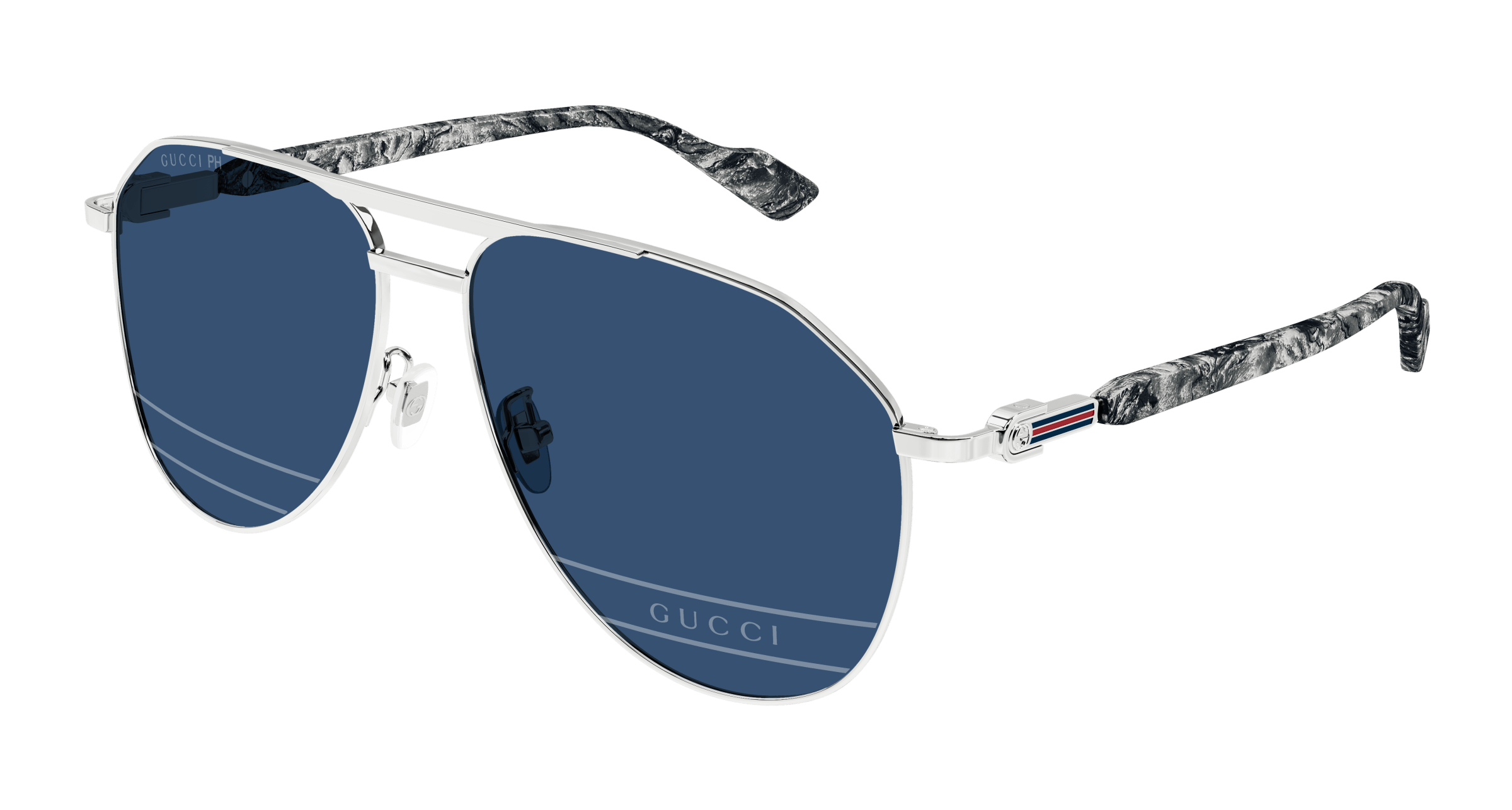 Silver Sunglasses Gucci 889652470542