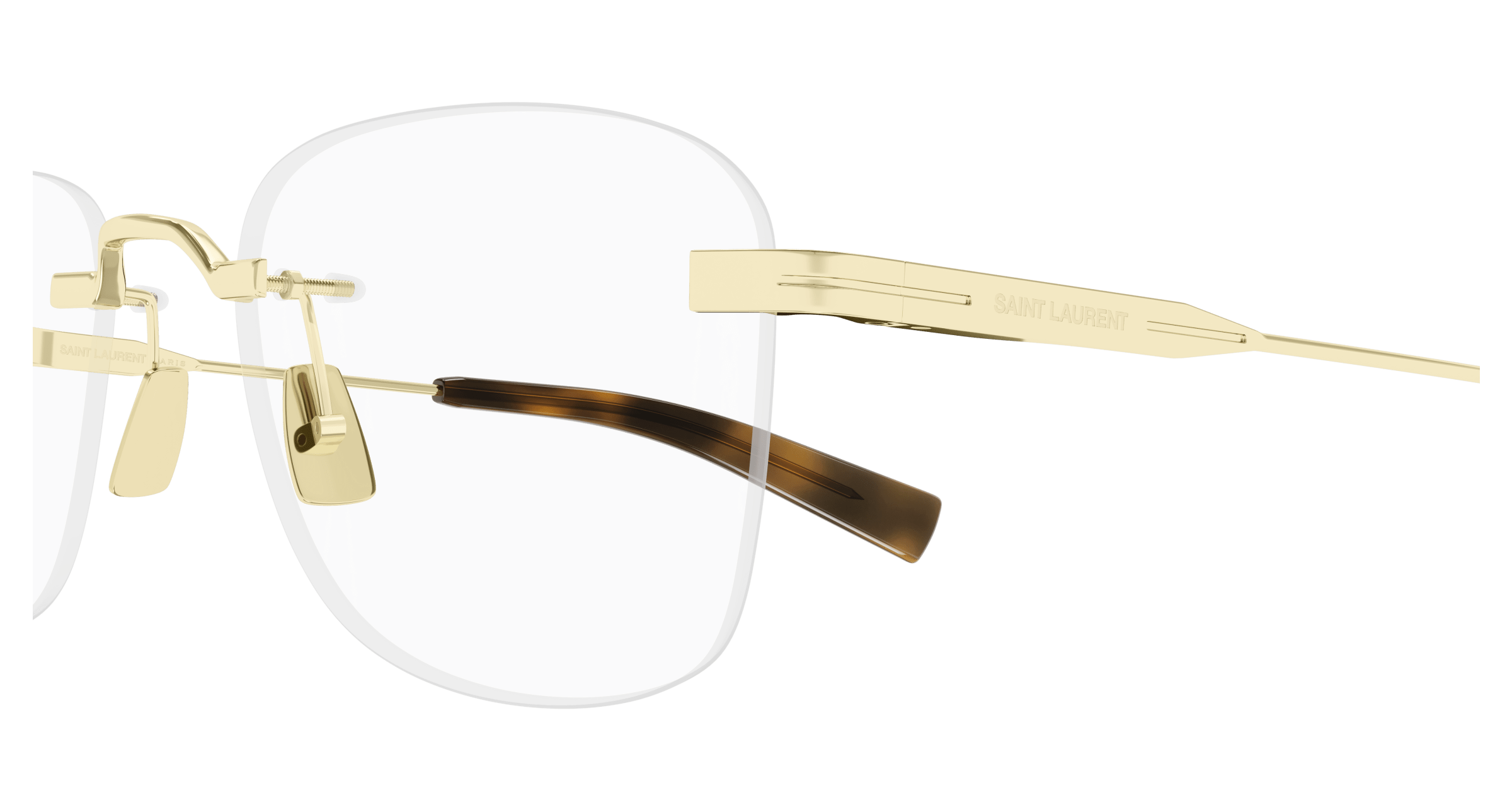 Gold Eyeglasses Saint Laurent 889652521091