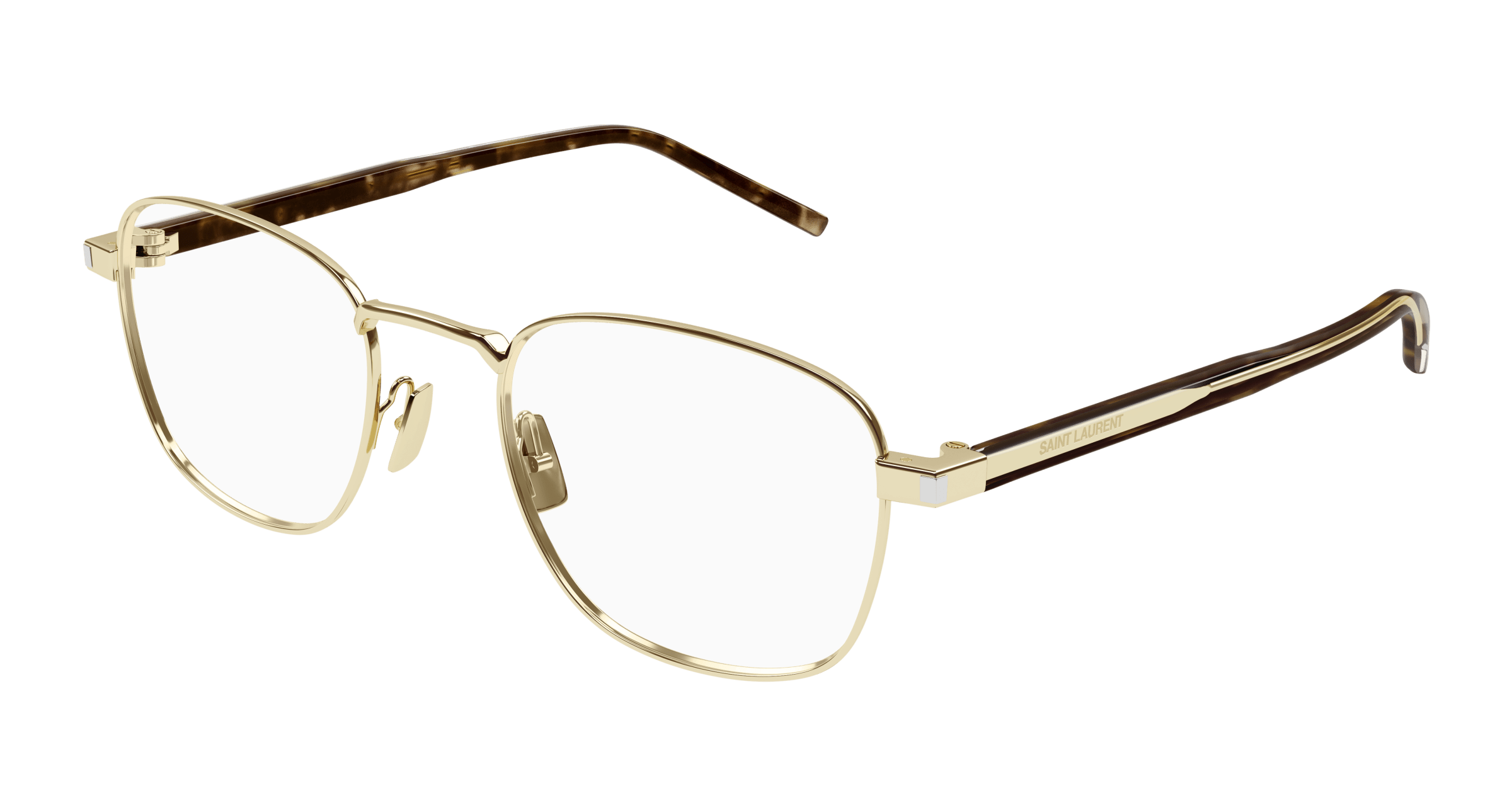 Gold Eyeglasses Saint Laurent 889652491233