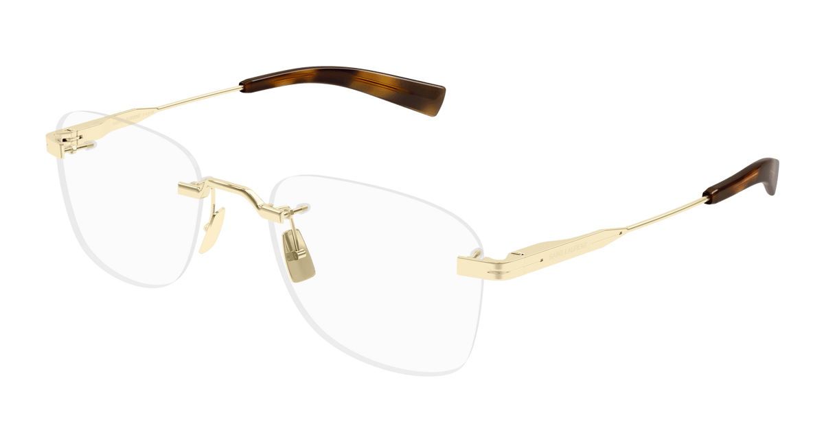 Gold Eyeglasses Saint Laurent 889652521091