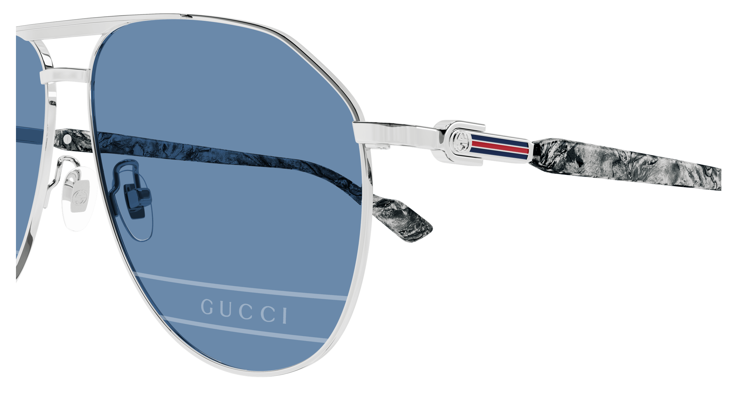 Silver Sunglasses Gucci 889652470542