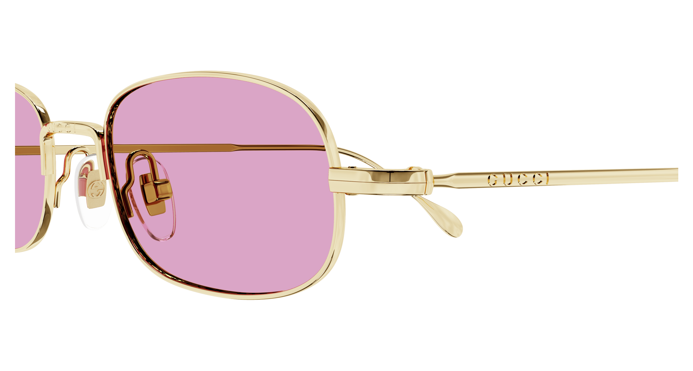 Gold Sunglasses Gucci 889652490618