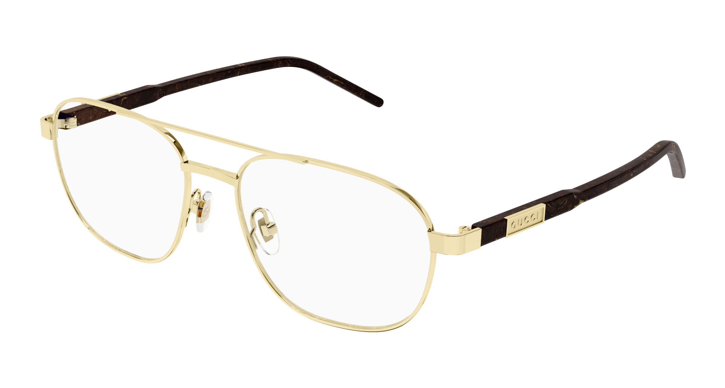 Gold Eyeglasses Gucci 889652528045