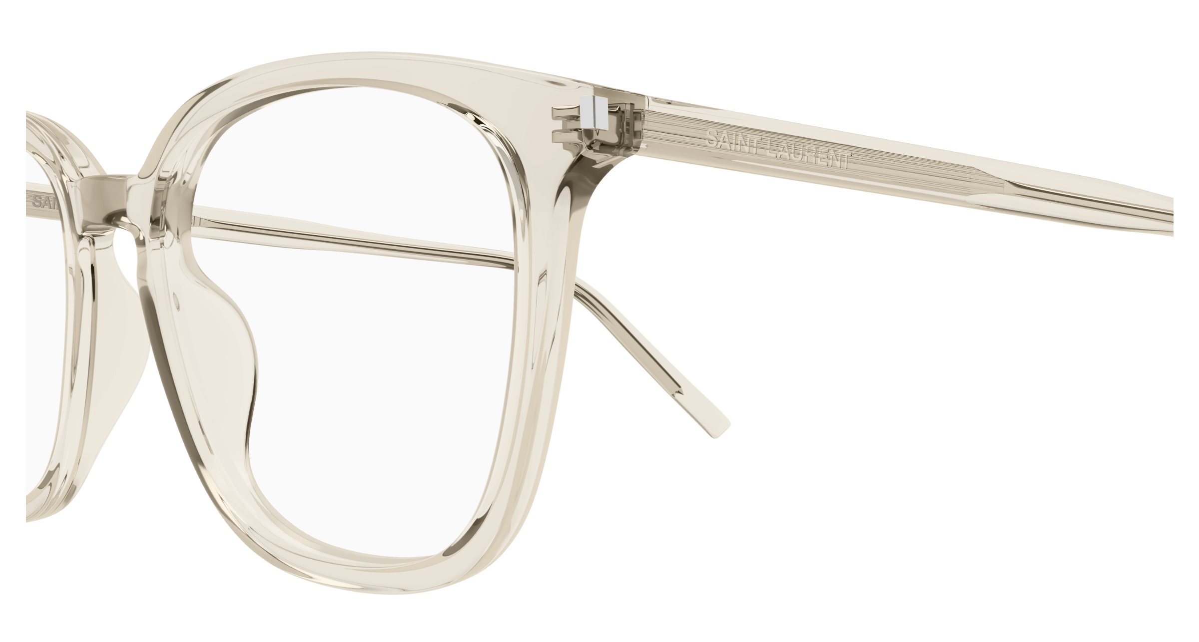 Beige Eyeglasses Saint Laurent 889652557168