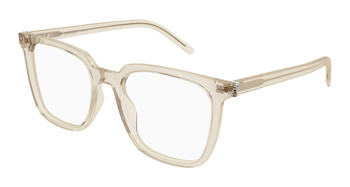 Beige Eyeglasses Saint Laurent 889652556345