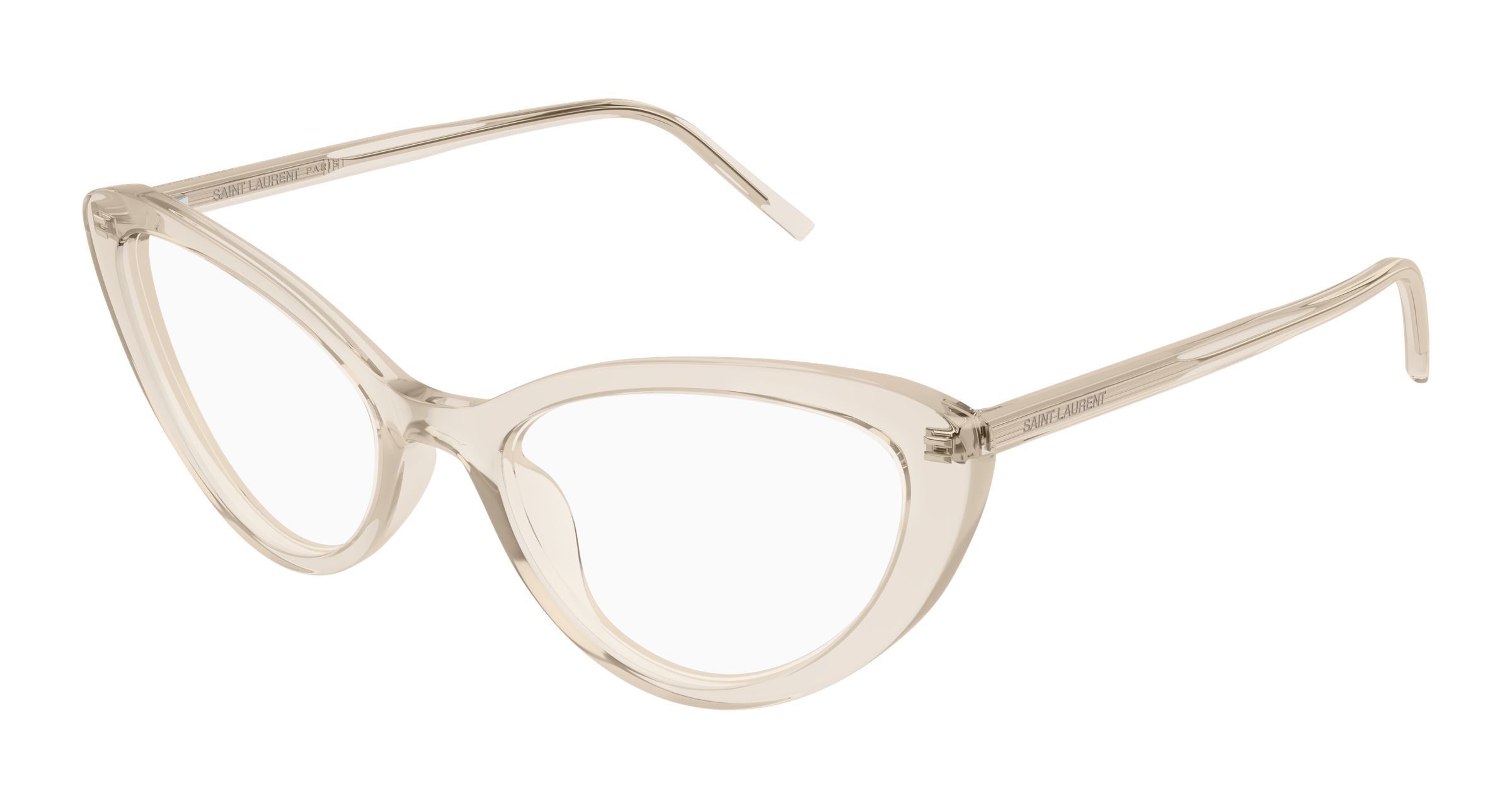 Beige Eyeglasses Saint Laurent 889652555768