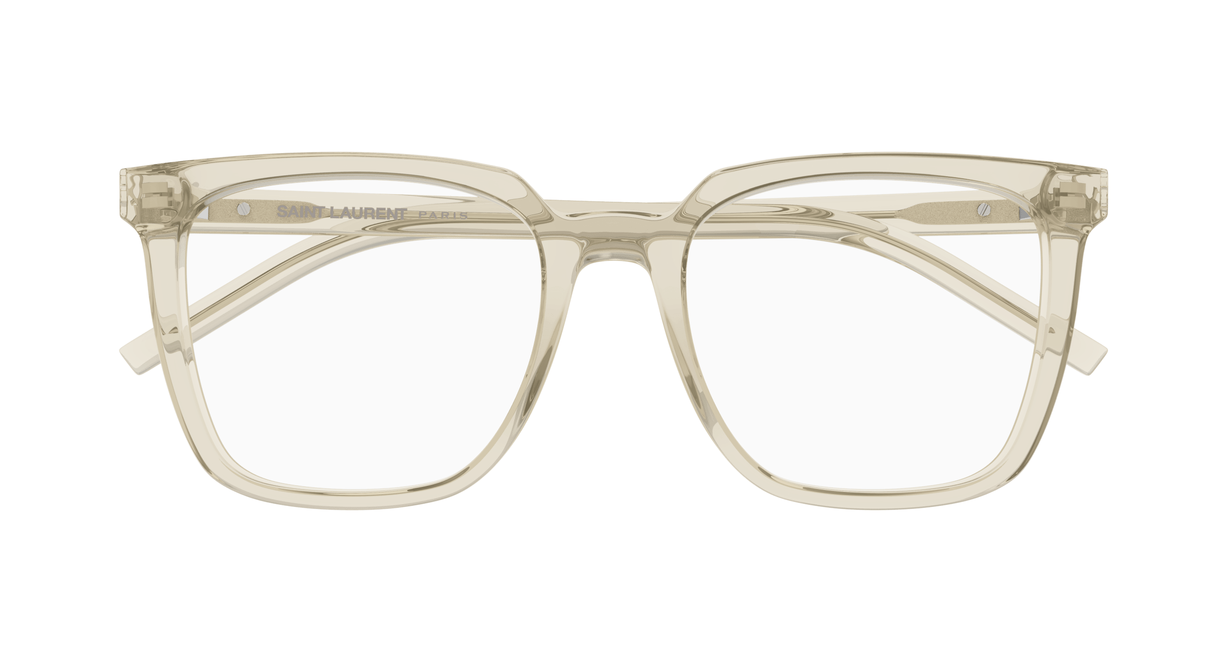 Beige Eyeglasses Saint Laurent 889652556345