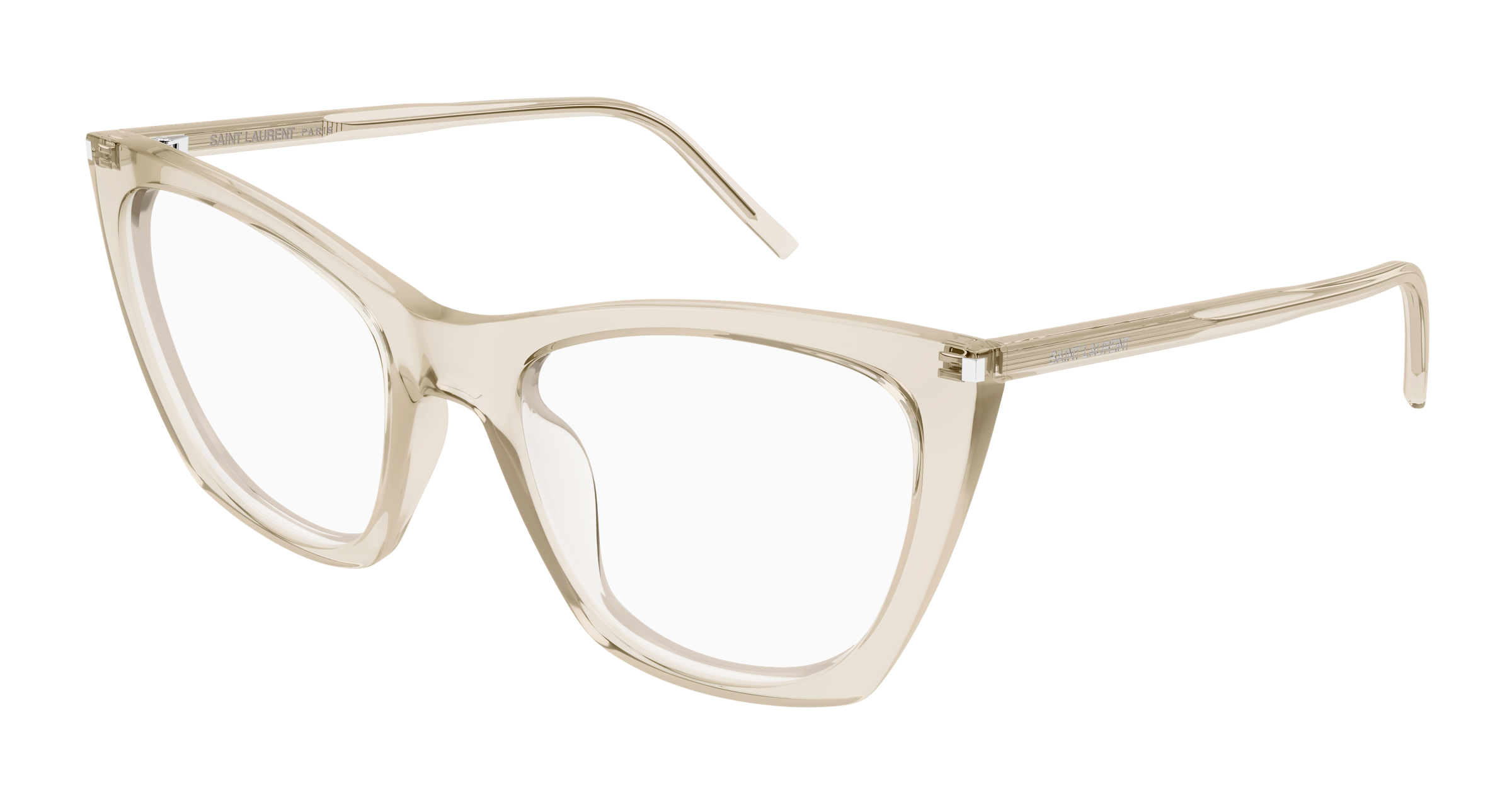 Beige Eyeglasses Saint Laurent 889652561295