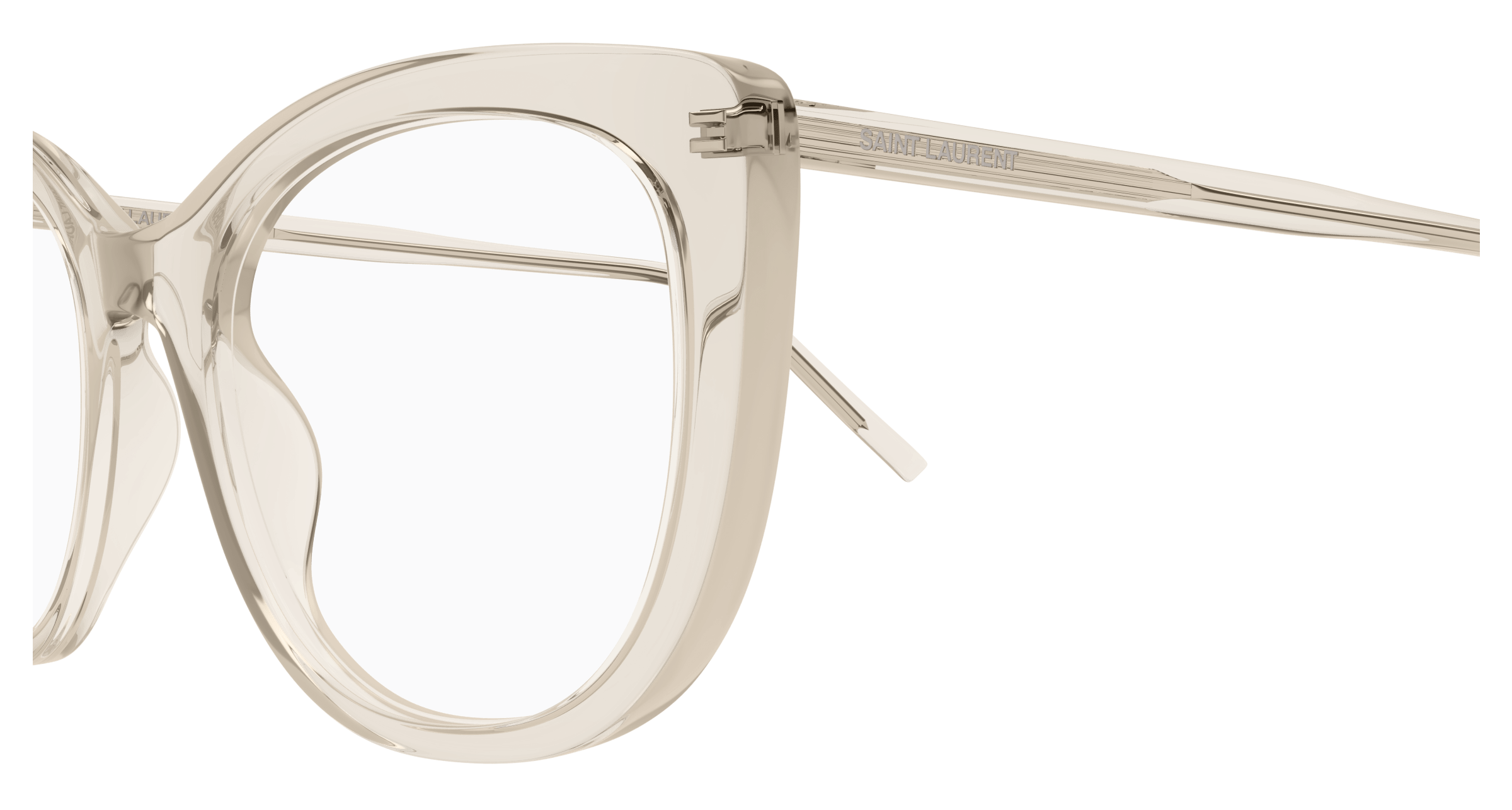 Beige Eyeglasses Saint Laurent 889652555805