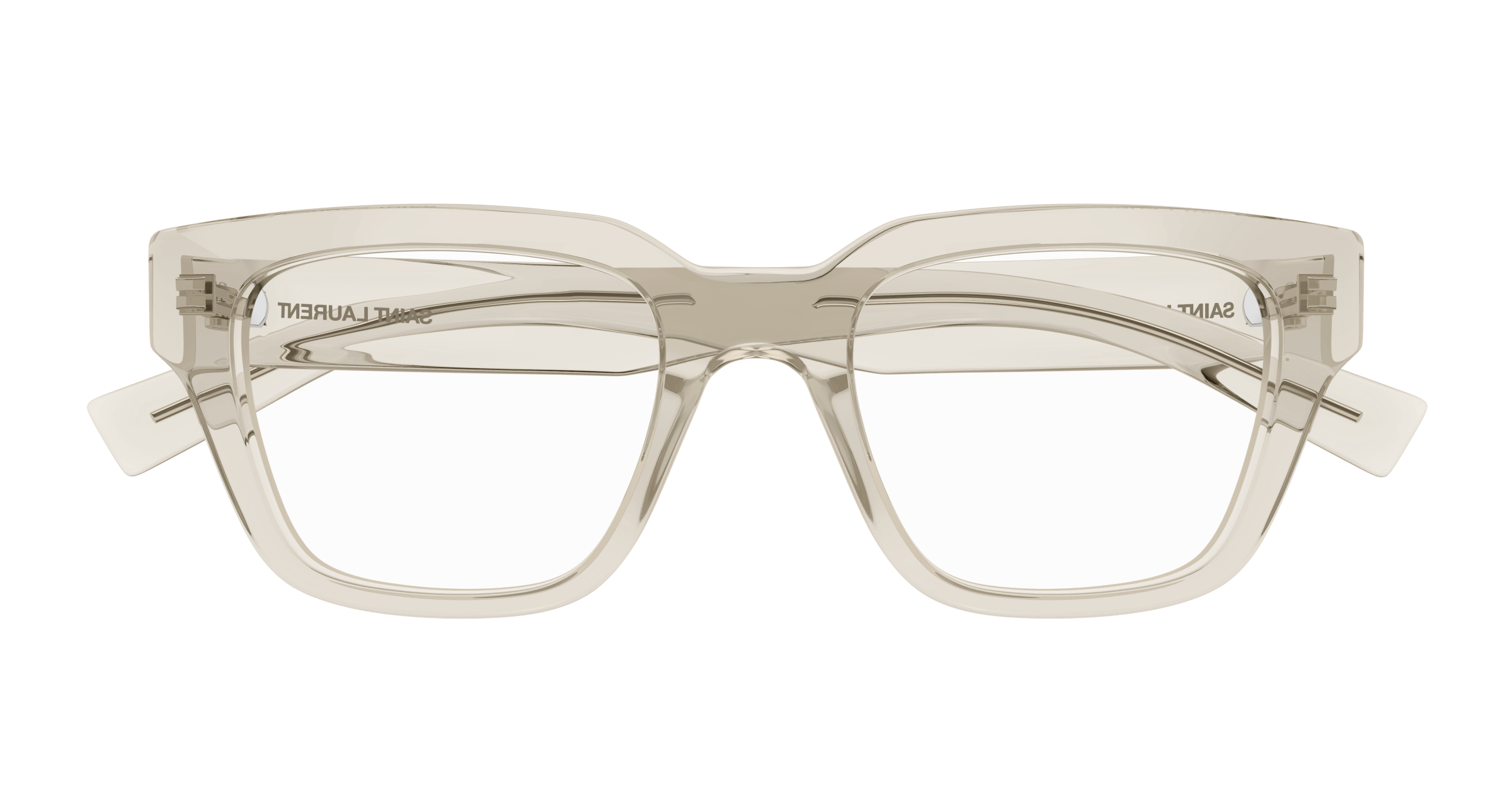 Beige Eyeglasses Saint Laurent 889652561332