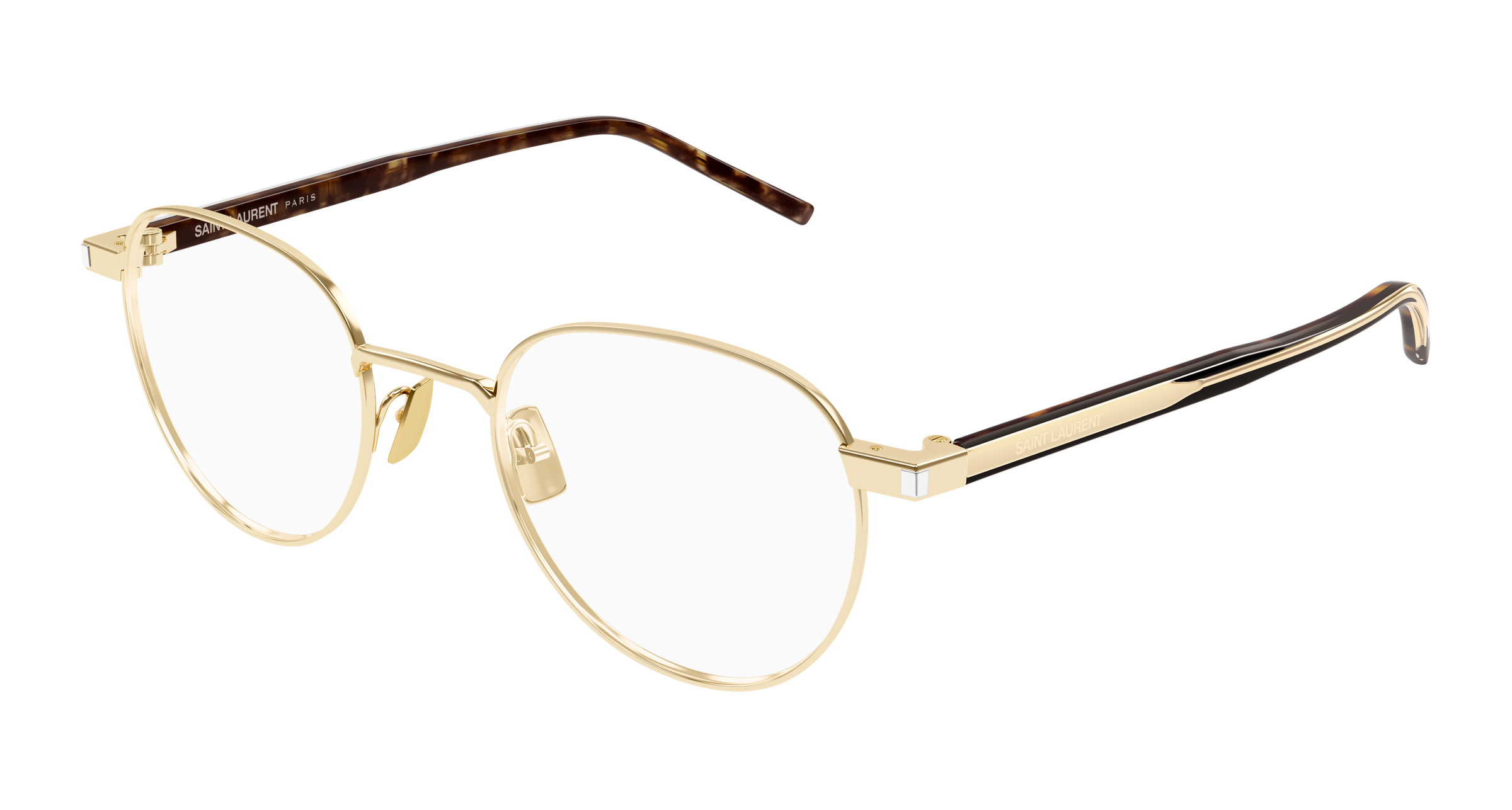 Gold Eyeglasses Saint Laurent 889652555850