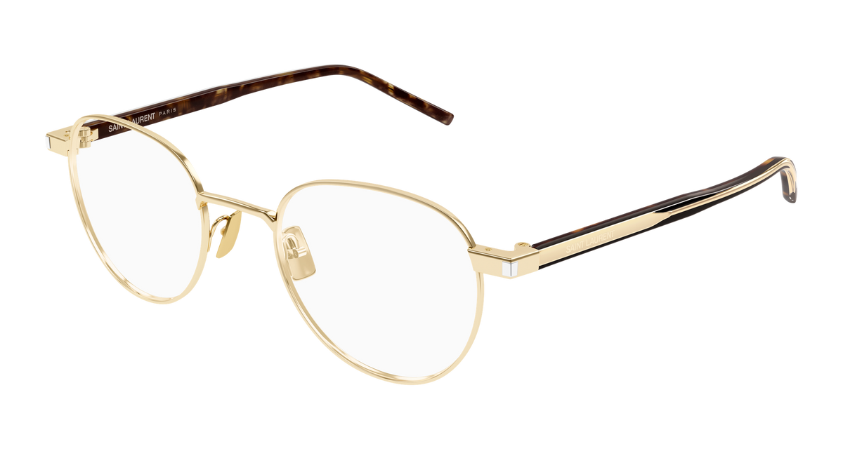 Gold Eyeglasses Saint Laurent 889652555850