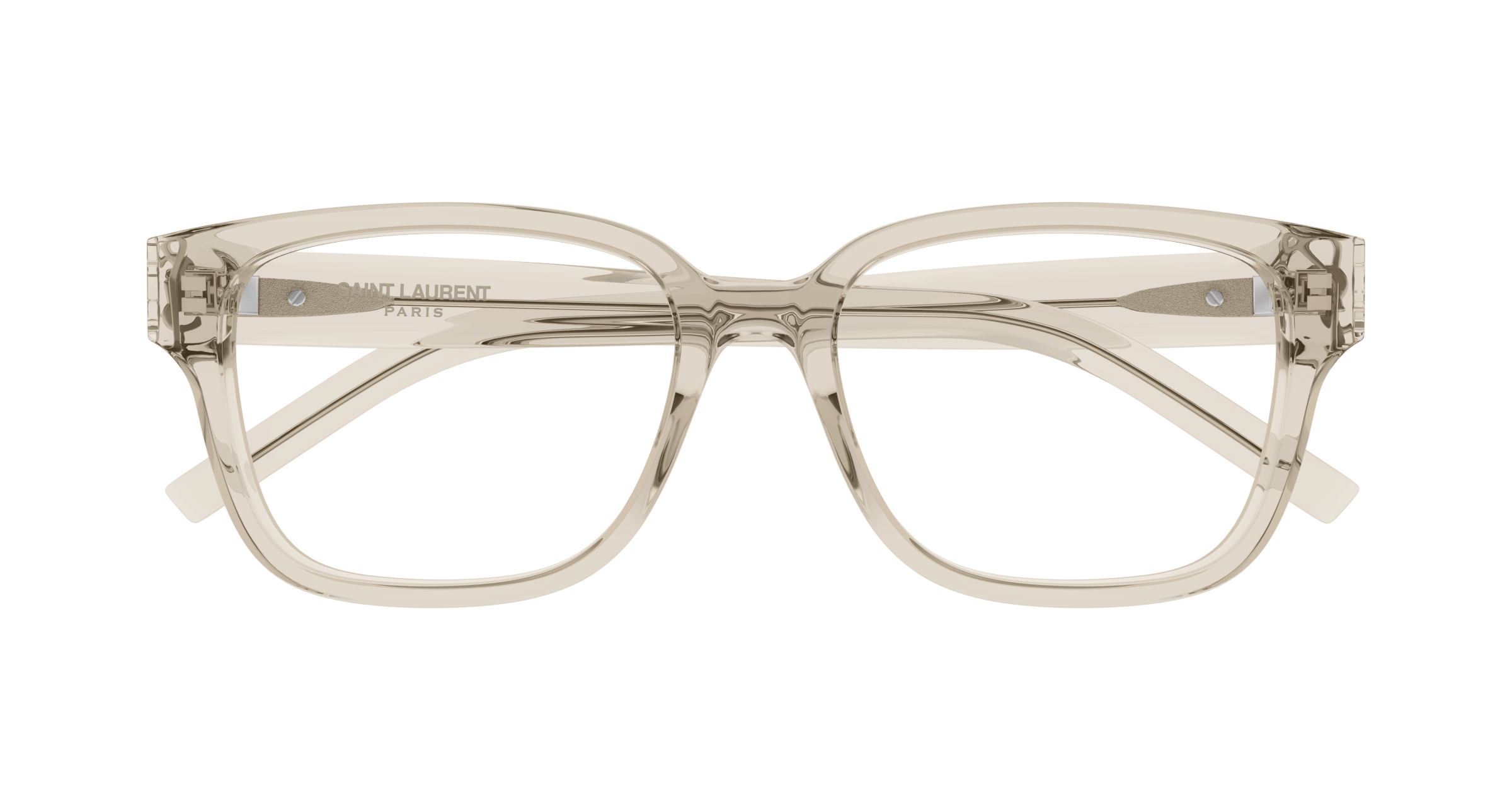 Beige Eyeglasses Saint Laurent 889652556543