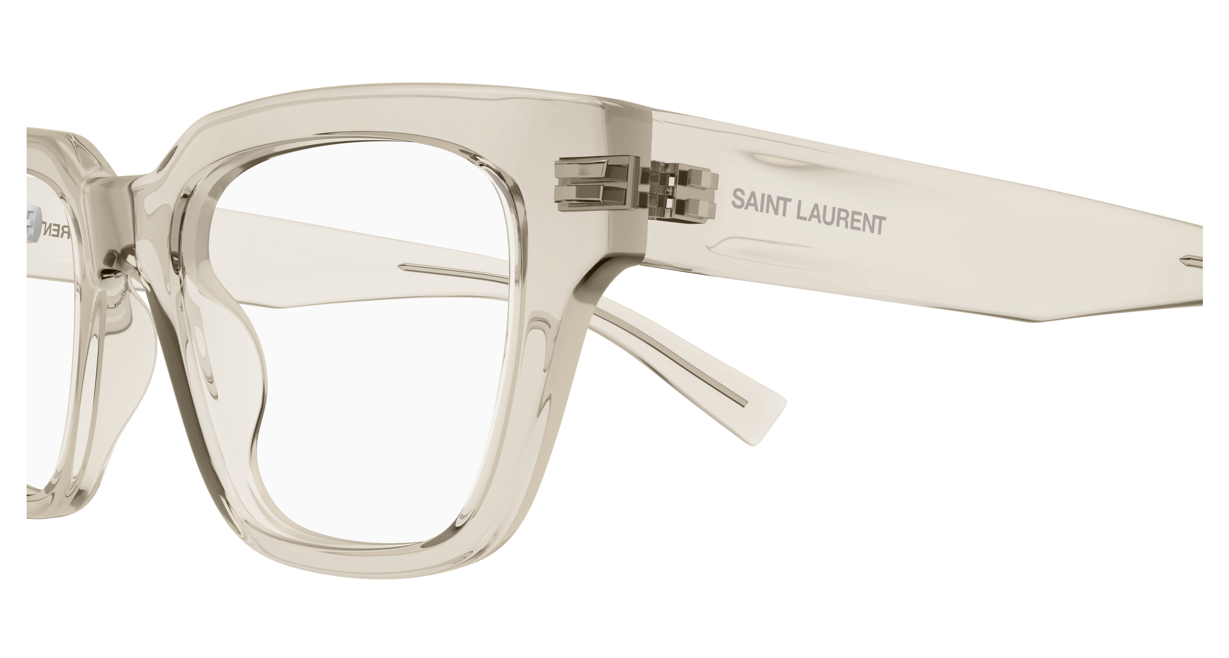 Beige Eyeglasses Saint Laurent 889652561332