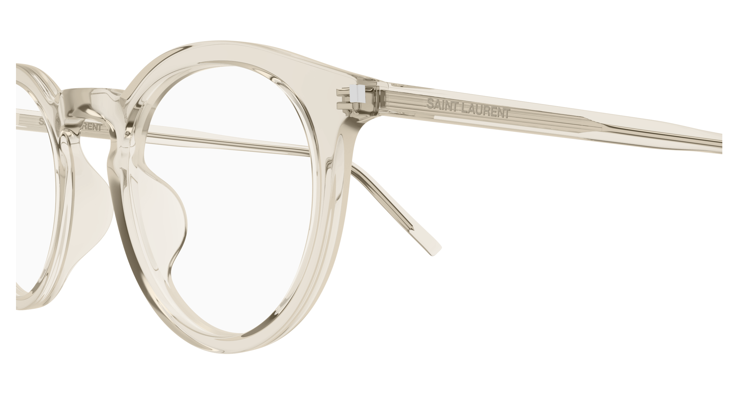 Beige Eyeglasses Saint Laurent 889652556260