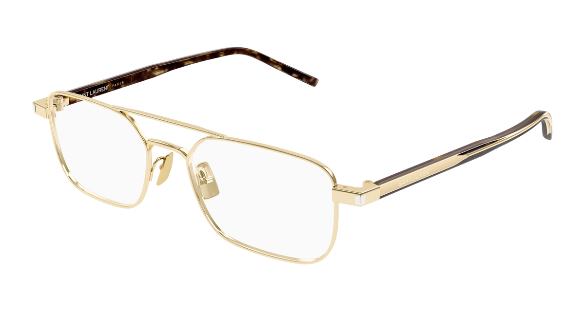 Gold Eyeglasses Saint Laurent 889652555829