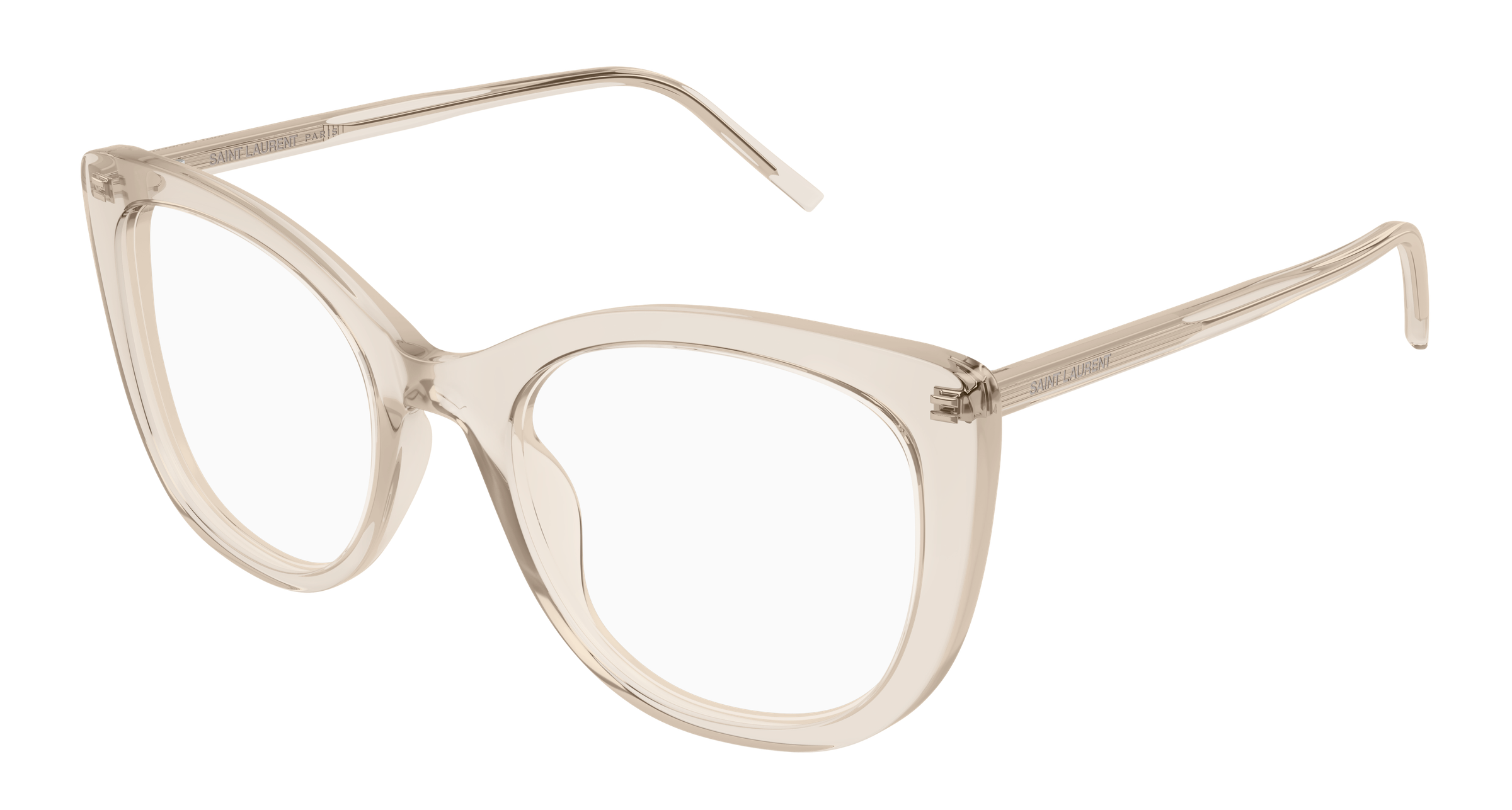 Beige Eyeglasses Saint Laurent 889652555805