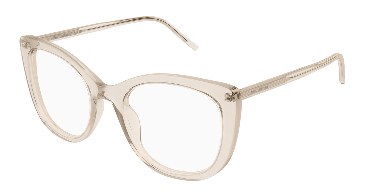 Beige Eyeglasses Saint Laurent 889652555805