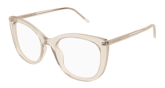 Beige Eyeglasses Saint Laurent 889652555805