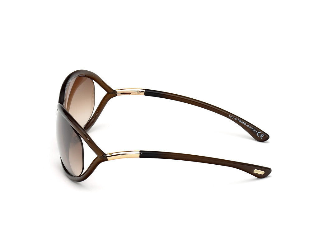 Shiny Light Brown Female Sunglasses Tom Ford 664689371105