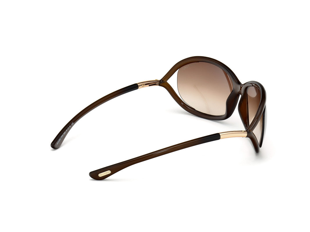 Shiny Light Brown Female Sunglasses Tom Ford 664689371105