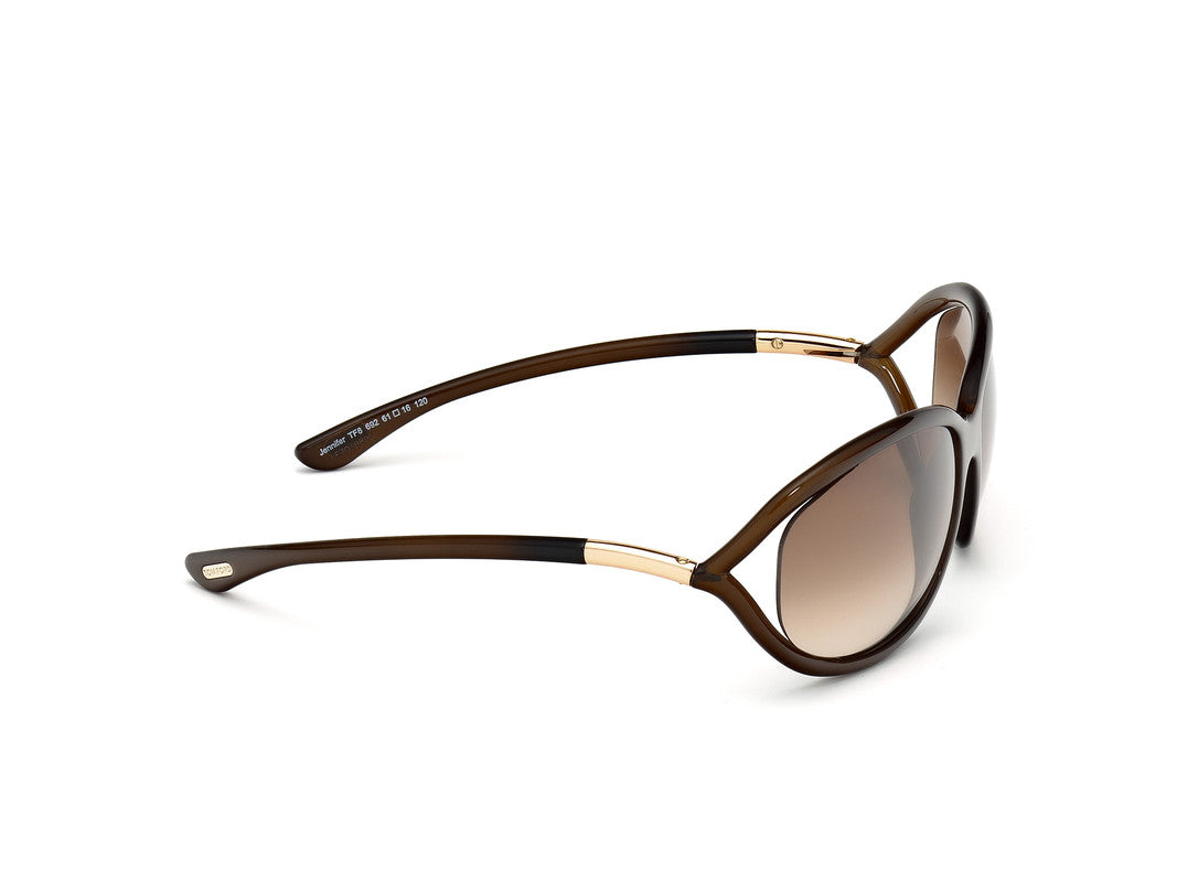 Shiny Light Brown Female Sunglasses Tom Ford 664689371105