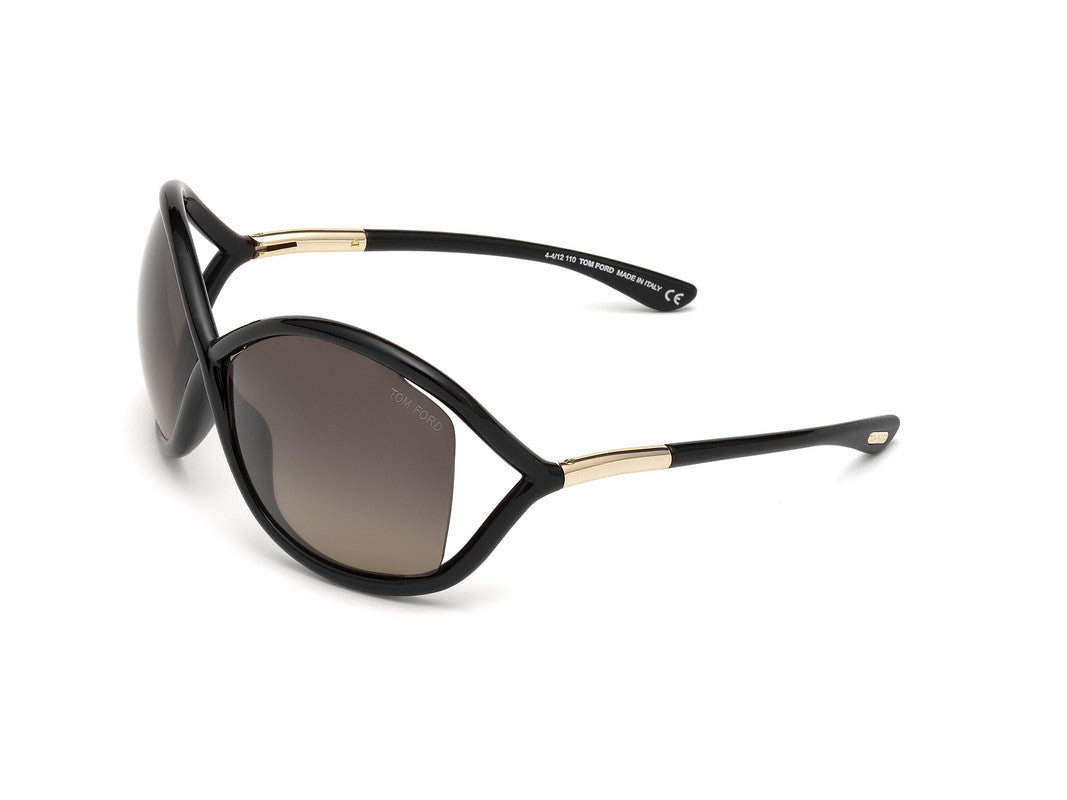 Shiny Black Female Sunglasses Tom Ford 664689583669
