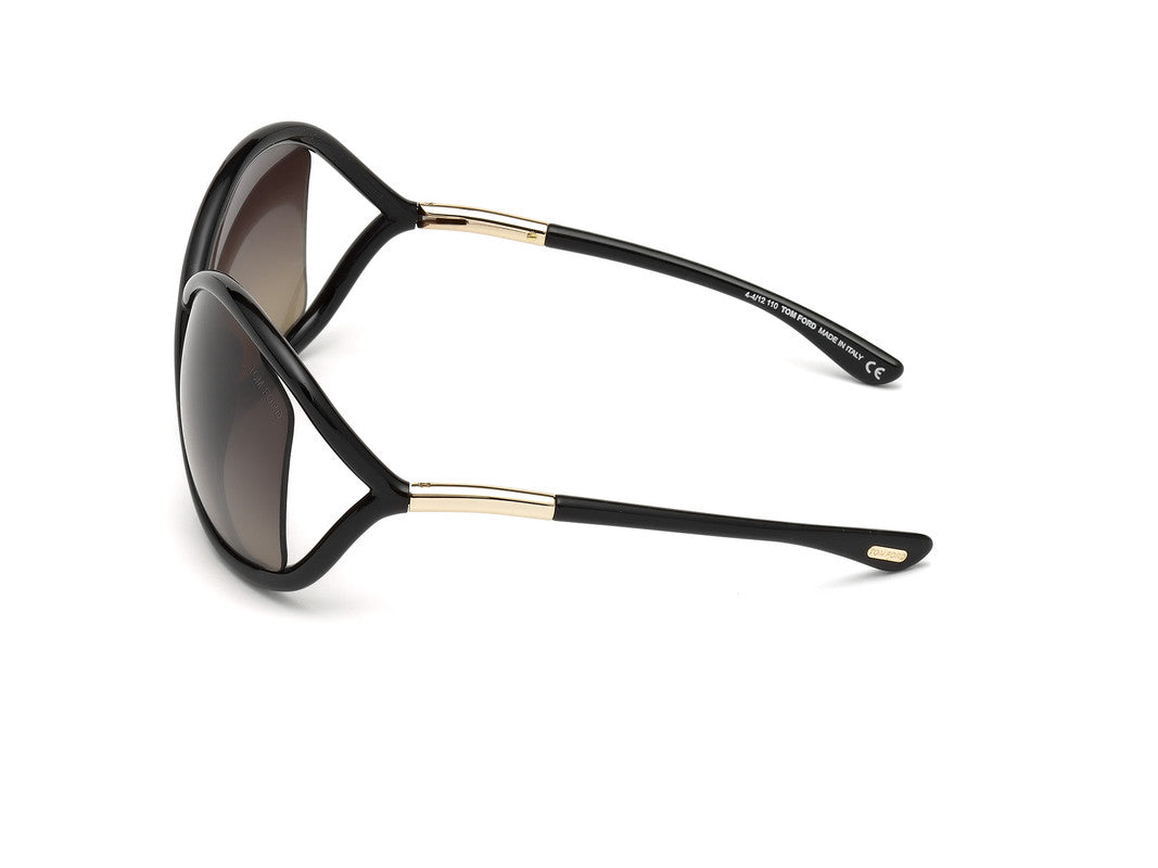 Shiny Black Female Sunglasses Tom Ford 664689583669