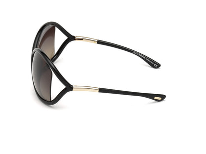 Shiny Black Female Sunglasses Tom Ford 664689583669