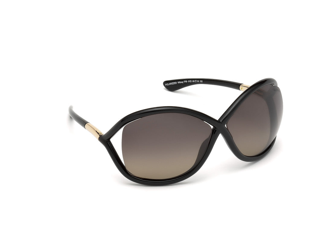 Shiny Black Female Sunglasses Tom Ford 664689583669