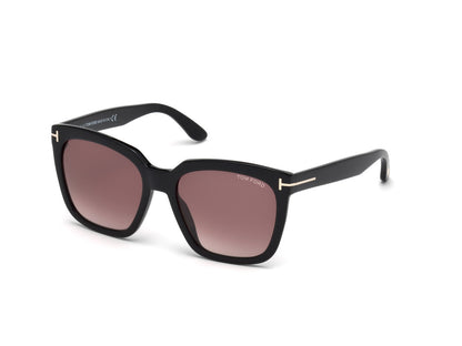 Shiny Black Female Sunglasses Tom Ford 664689828753