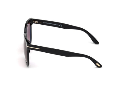 Shiny Black Female Sunglasses Tom Ford 664689828753
