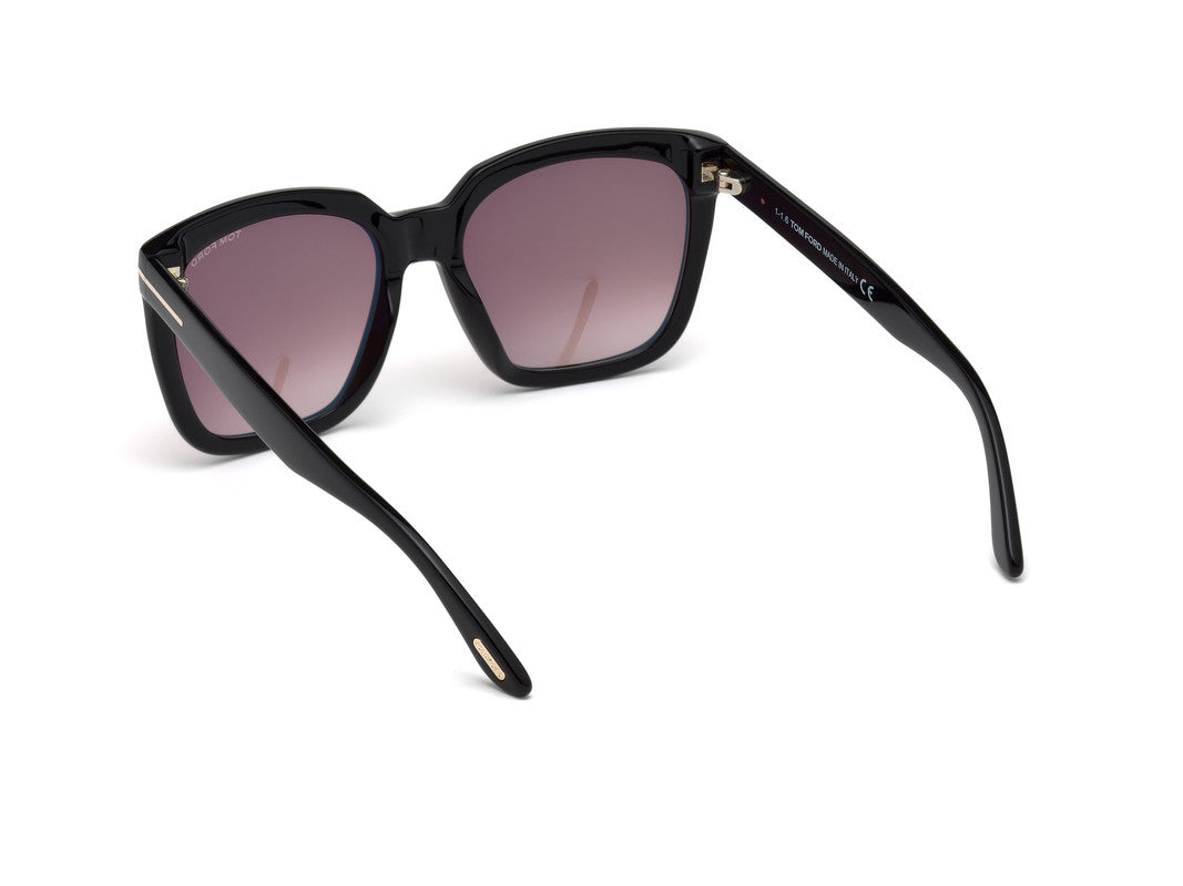 Shiny Black Female Sunglasses Tom Ford 664689828753