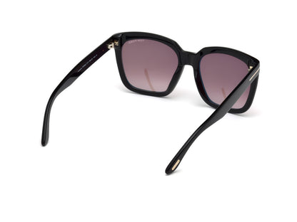 Shiny Black Female Sunglasses Tom Ford 664689828753