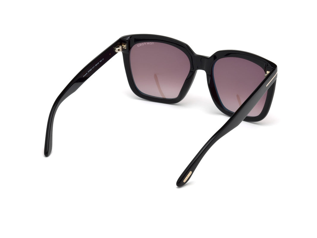 Shiny Black Female Sunglasses Tom Ford 664689828753