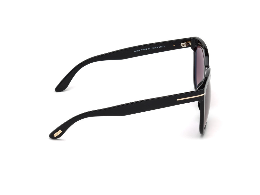 Shiny Black Female Sunglasses Tom Ford 664689828753