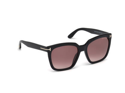 Shiny Black Female Sunglasses Tom Ford 664689828753
