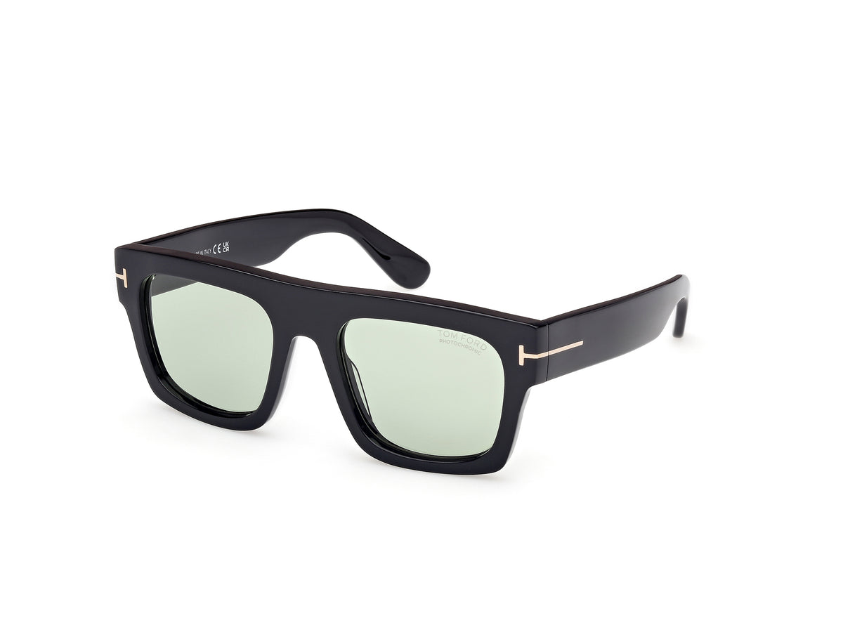 Shiny Black Green Male Sunglasses Tom Ford 889214551740