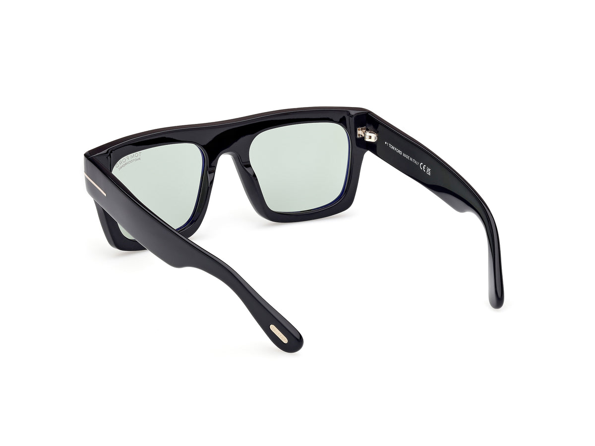 Shiny Black Green Male Sunglasses Tom Ford 889214551740